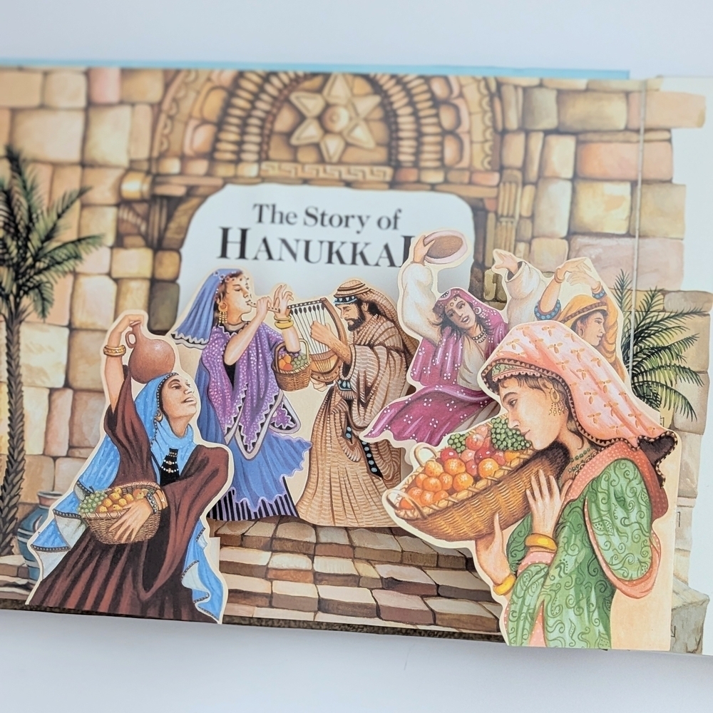 The Story of Hanukkah Children's Hardcover Book/Story Lift-the-Flap Rebus Book - Picture 3 of 10